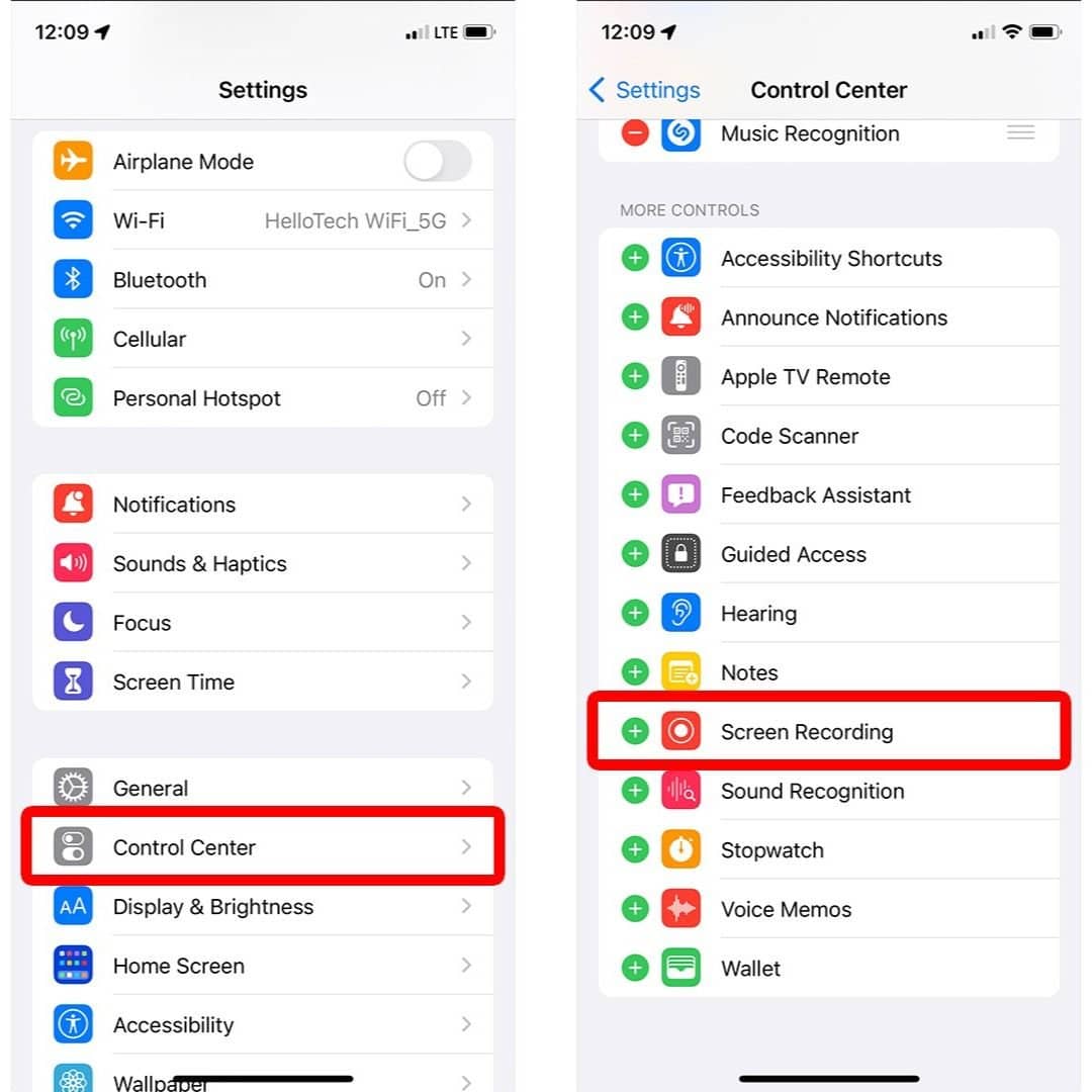 how to record screen on iPhone